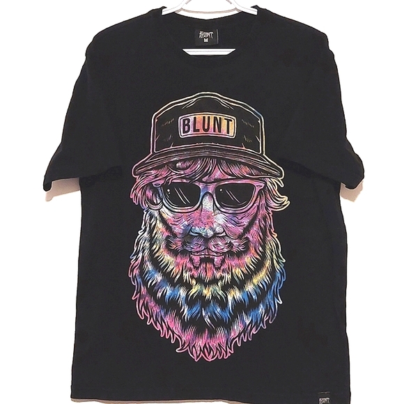 BLUNT Making A Mess Since Ever Black Short Sleeved Graphic T-shirt EUC Size M - Picture 2 of 11